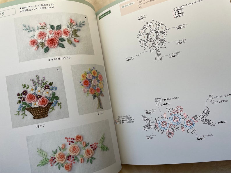 Libro de lecciones de bordado de Atelier Fil Libro de artesanía japonés imagen 2