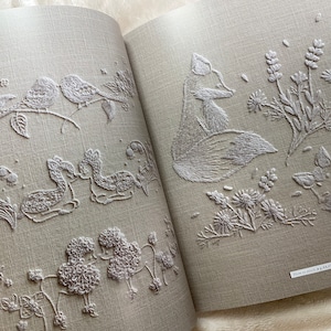 WHITE Work Embroidery Japanese Craft Book image 8