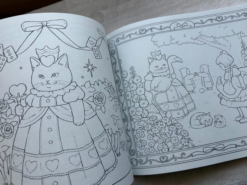 Alice and Dinah's Adventures in Wonderland Coloring Book - Japanese Coloring Book image 13