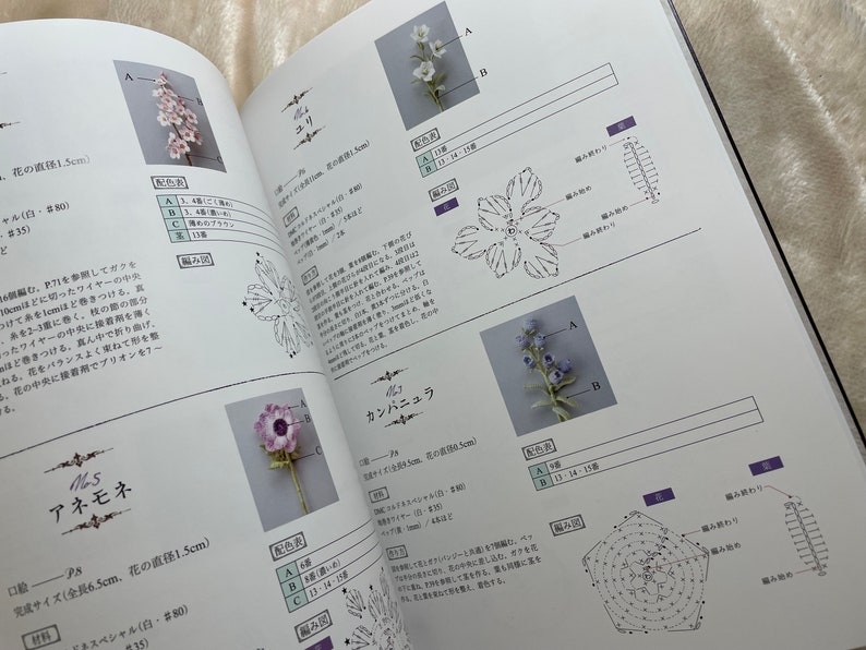 Luna Heavenly Small Flower Crochet Accessories Japanese Craft Pattern Book MM image 10