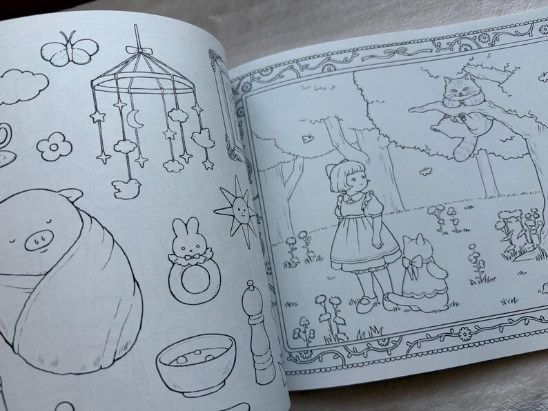 Alice and Dinah's Adventures in Wonderland Coloring Book - Japanese Coloring Book image 3