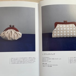 Livre de patrons de sacs à main, pochettes et sacs avec cadre en métal livre d'artisanat japonais image 7