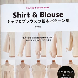 Sewing Pattern Book Shirt and Blouse - Japanese Craft Pattern Book