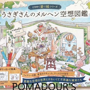 Livre de coloriage fantastique de conte de fées du lapin - livre de coloriage japonais