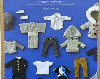 Doll Sewing Book 11cm Boy Doll Obitsu Body Outfit - Japanese Craft Book