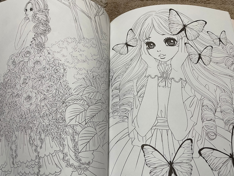 Livre de coloriage filles et chats modernes Nelco Neco Livre de coloriage japonais image 6