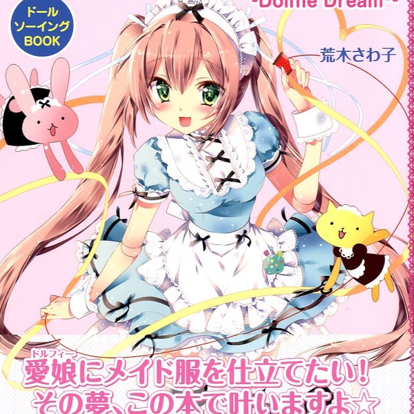 Mi primer libro de costura de vestidos de sirvienta para muñecas Dollfie Dream - Libro de patrones de vestidos japoneses