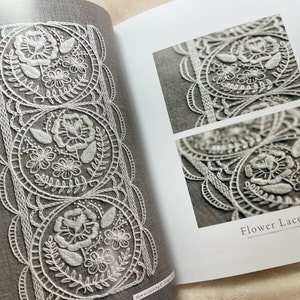 WHITE Work Embroidery Japanese Craft Book image 5