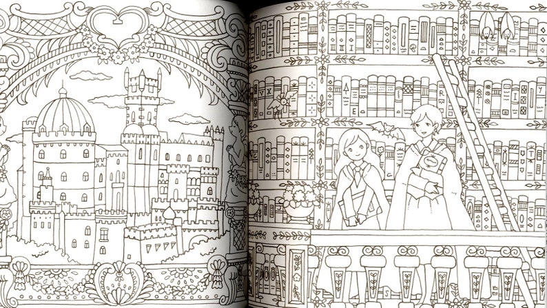 Eriy's World Heritage Coloring Book Japanese Coloring - Etsy