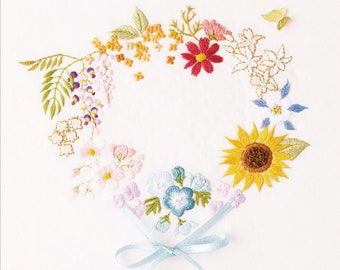 LET's Enjoy Floral Embroidery Desings - Japanese Craft Book