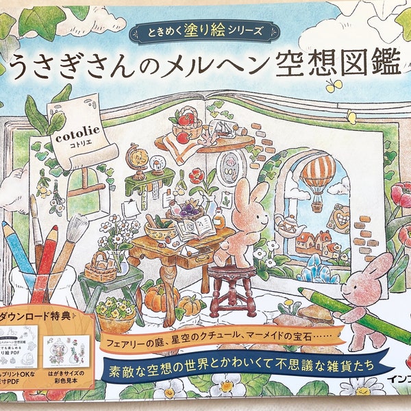 Kaninchen-Märchen-Fantasie-Malbuch – japanisches Malbuch