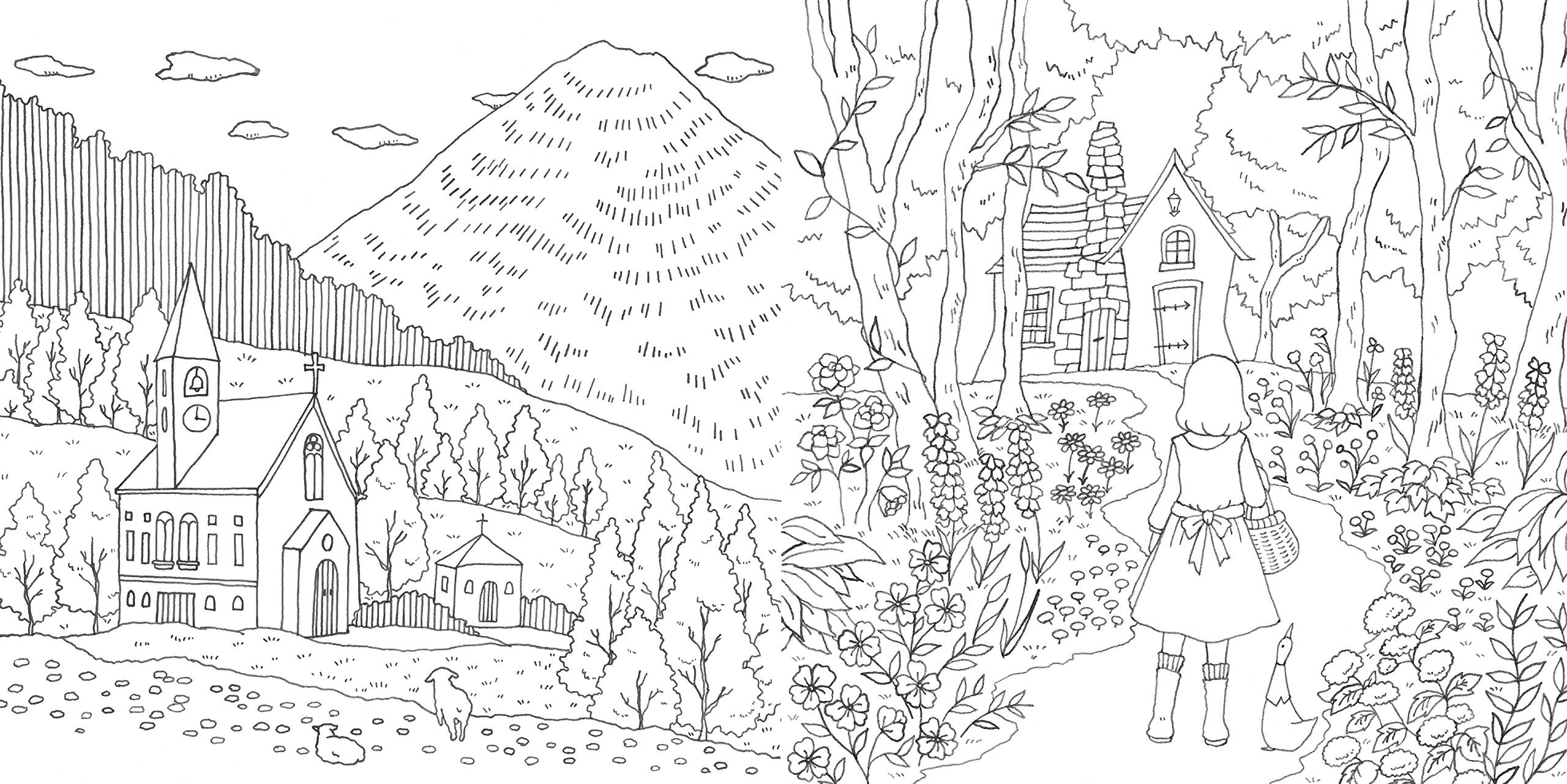 Eriy S Romantic Country Coloring Book Japanese Coloring Etsy Sweden