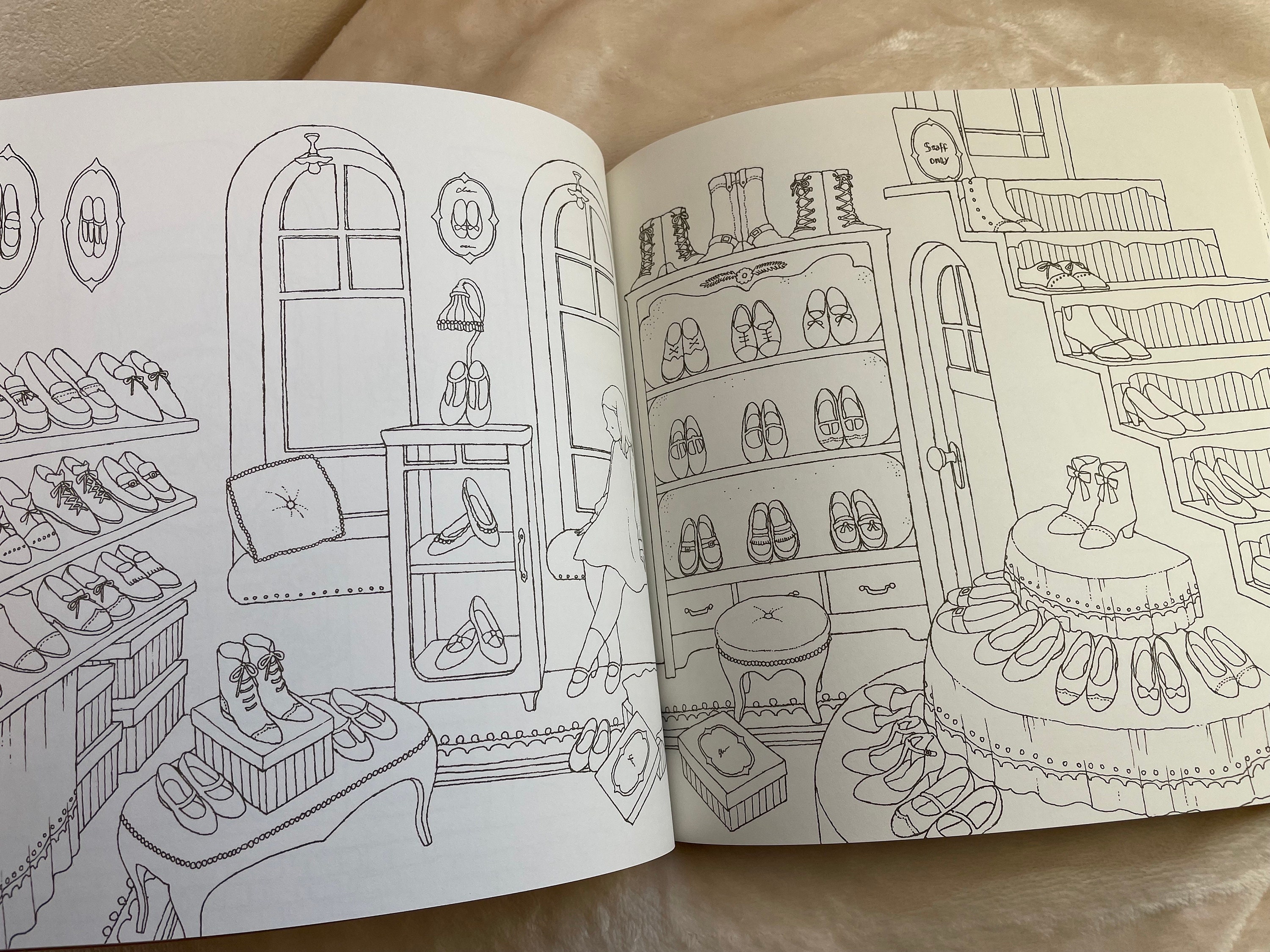 My Colorful Dream Town: A Coloring Tour - Japanese Coloring Book