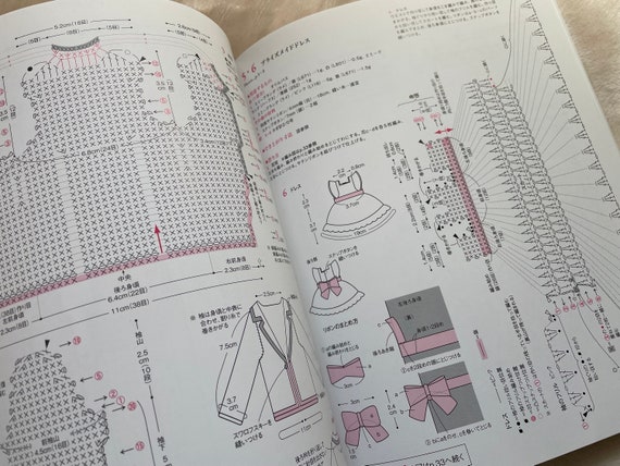 Licca's Dolls Crochet Dresses / Licca Doll Size - Japanese Craft
