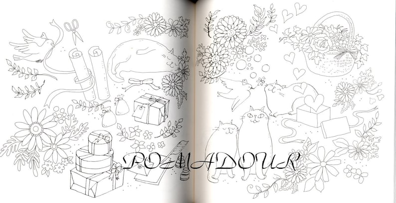 Whimsical Cats Coloring Lesson Book Japanese Coloring Book image 9