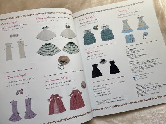 Licca's Dolls Crochet Dresses / Licca Doll Size - Japanese Craft