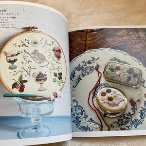 EMBROIDERY Garden of Flowers and Animals by Mayuka Morimoto Japanese Craft Book image 2