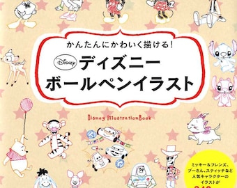 Disney Illustrations 340 with Ball Point Pens   - Japanese Book