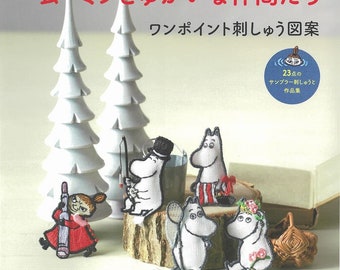 Moomin and Friends Embroidery Designs - Japanese Craft Book