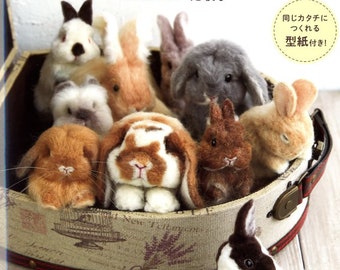 Realistic FELT Wool Cute Small Rabbits - Japanese Craft Book