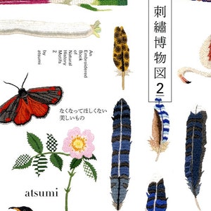 Un libro bordado de motivos de historia natural Vol 2 - Libro de artesanía japonés
