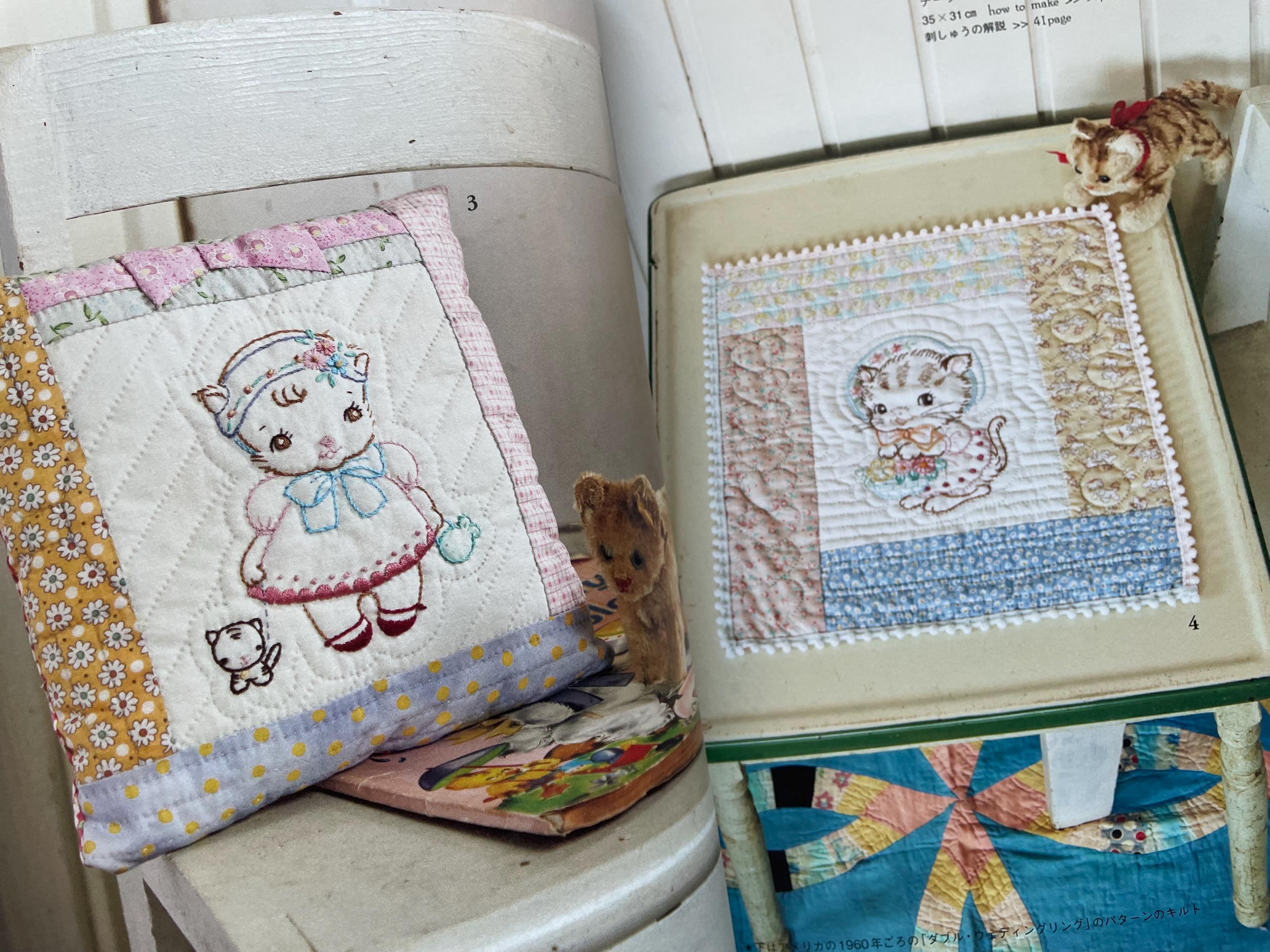 かわいいレトロキルト動物刺繍＆人形 - 日本のクラフトブック - Etsy 日本