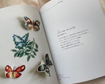 希少 絶版 ヴェロニクアンジャンジェ 庭の草花クロスステッチ 洋書 図案集 ヴェロニク・アンジャンジェ フランスの庭と花 クロスステッチデザイン