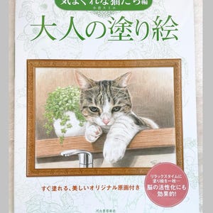 Libro para colorear de gatos lindos - Libro para colorear japonés