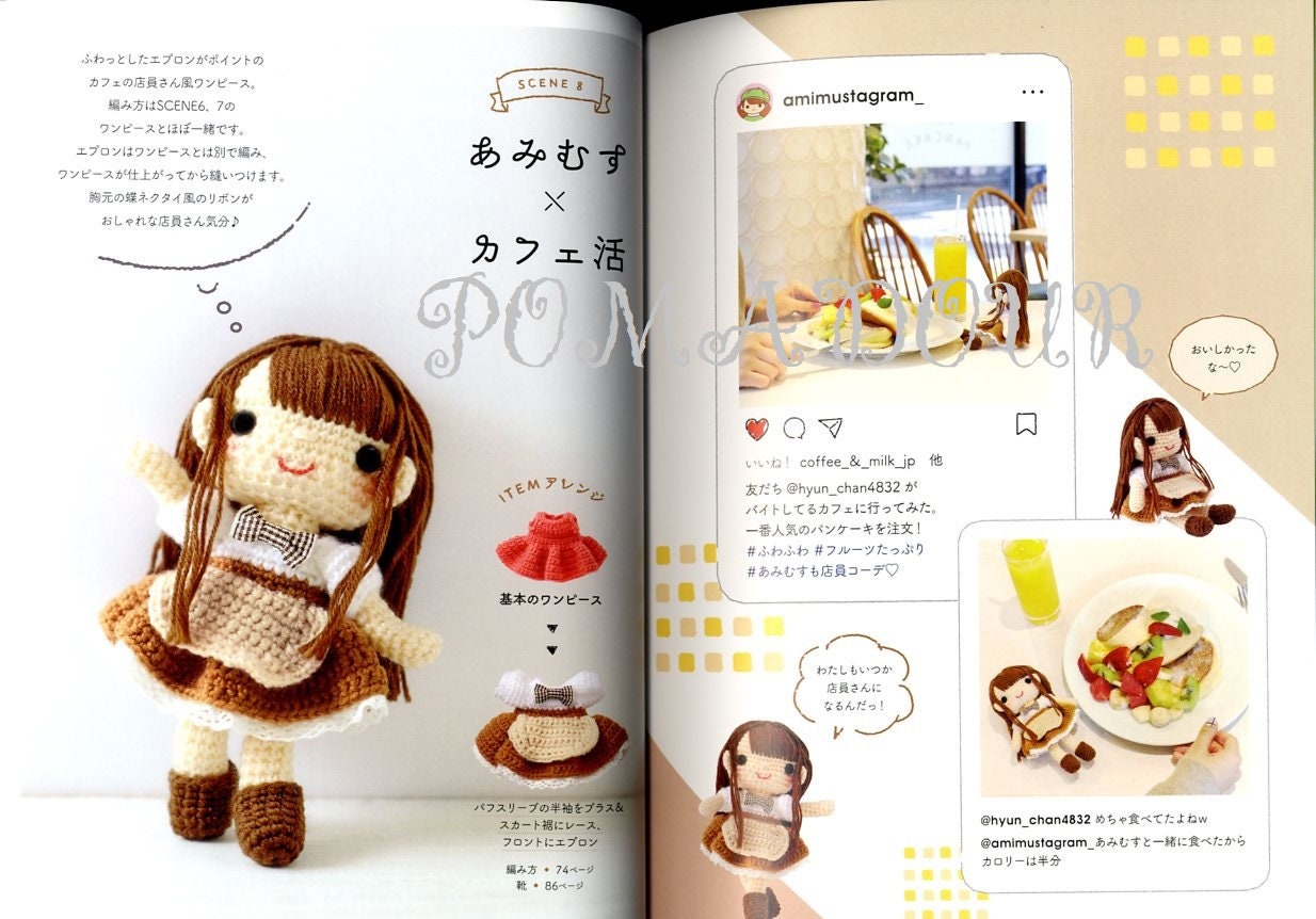 Let S Make A Crochet Doll Amimusu And Her Crochet Costumes Etsy