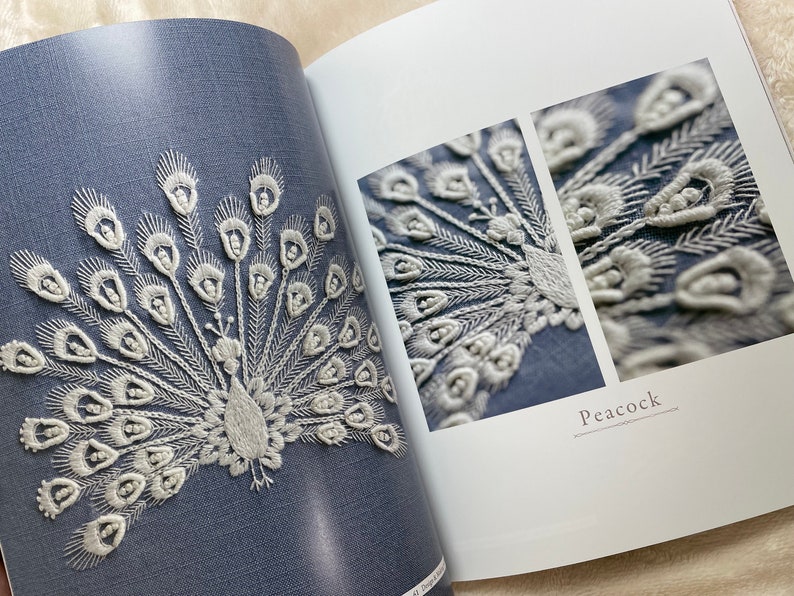 WHITE Work Embroidery Japanese Craft Book image 9