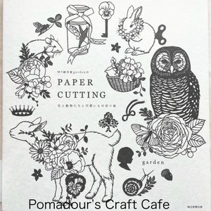 Papier découpé Kirigami Arts animaux, fleurs et objets préférés par jardin - livre d'artisanat japonais