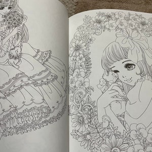 Livre de coloriage filles et chats modernes Nelco Neco Livre de coloriage japonais image 2