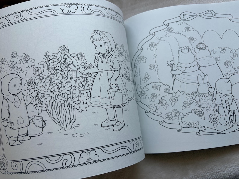Alice and Dinah's Adventures in Wonderland Coloring Book - Japanese Coloring Book image 5