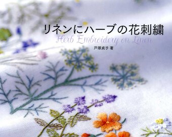 Bordado de hierbas sobre lino Vol 1 - Libro de artesanía japonés