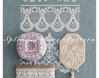 LACE Pattern Cross Stitch - Japanese Embroidery Craft Book