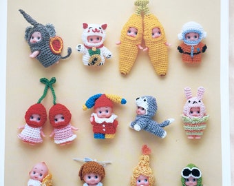 Livre de costumes au crochet pour Little Kewpie - Livre d'artisanat japonais