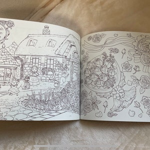 Friendly Little Squirrels and the Residents of Antique Town Coloring Book Japanese Coloring Book image 8