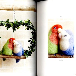 NEEDLE FELT Wool Cute and Realistic Birds Japanese Craft Book image 3