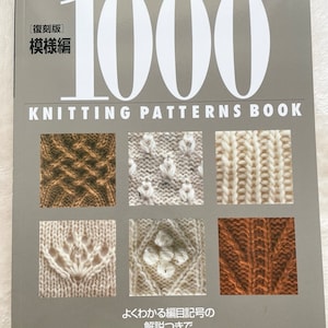 1000 KNITTING PATTERNS BOOK (700 Knit & 300 Crochet)  - Japanese Craft Book