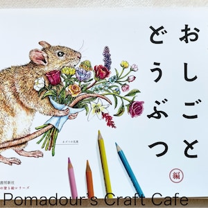 Cartes postales à colorier animaux au travail - Livre à colorier au format carte postale