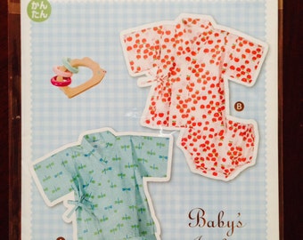 Easy Jinbei Kimono Full-Size Pattern Sheet for Babies