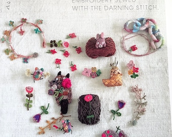 Small Darning Repair Embroidery with Beads - Japanese Craft Book