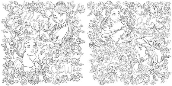Disney's Gorgeous Girls Coloring Lesson Book Japanese Coloring Book 
