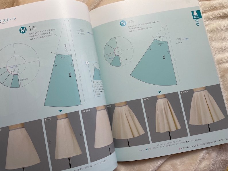Bunka Fashion School Skirt Pattern Lesson - Japanese Craft Pattern Book ...