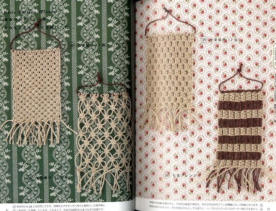 Livre De Patrons Macramé Vintage 1971 - 12 Modèles Ceintures Et Sacs, Occasion