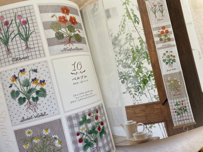 Herb Embroidery on Linen Vol 1 Japanese Craft Book image 3