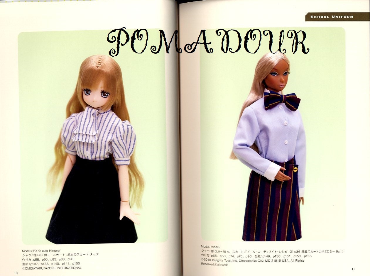 Japanese Craft Book Allnurds Doll Clothes Combination Sewing Book