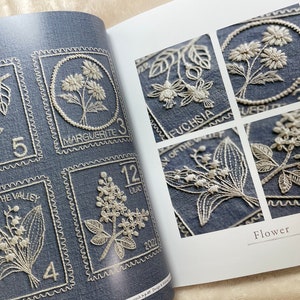 WHITE Work Embroidery Japanese Craft Book image 2