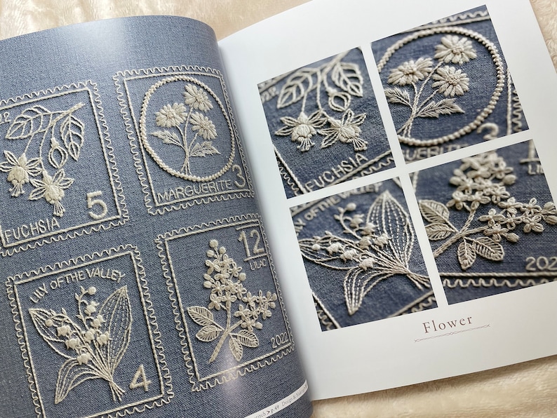 WHITE Work Embroidery Japanese Craft Book image 2