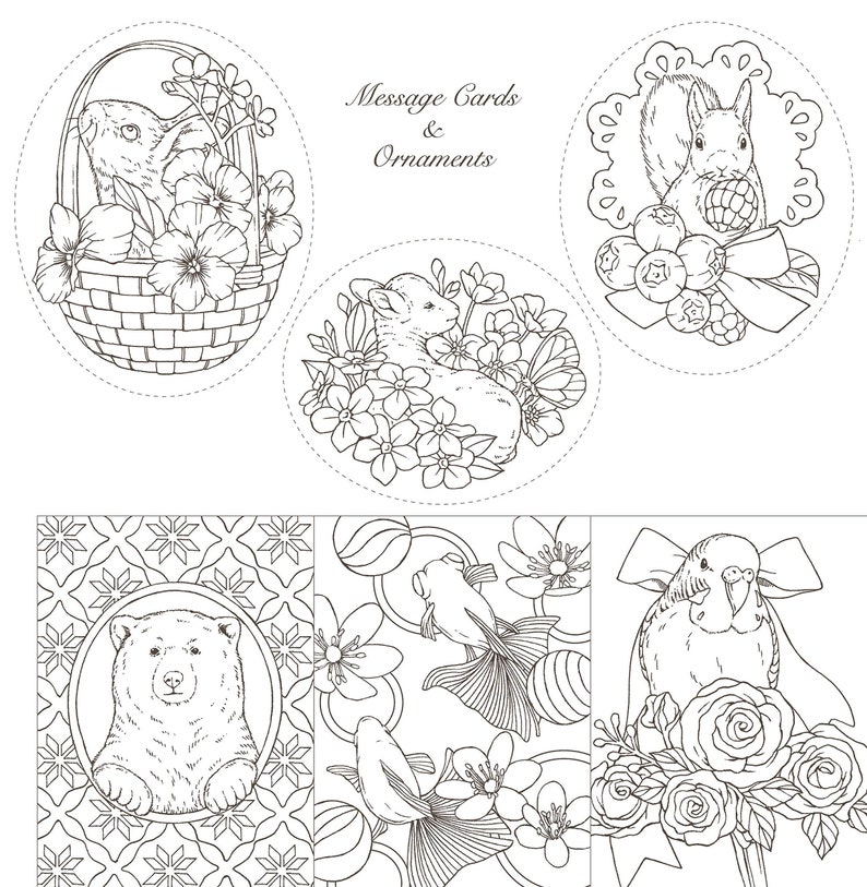 Download Symphony of Cute Animals Japanese Coloring Book by Kanoko ...